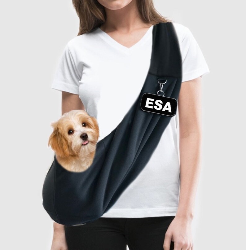 Ezsling Small Emotional Support Dog Sling Carrier Etsy