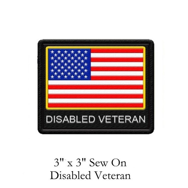 Disabled Veteran Sew-On 3" Vest Patch