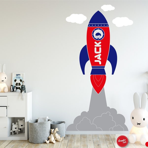 Rocket Wall Decal Etsy UK
