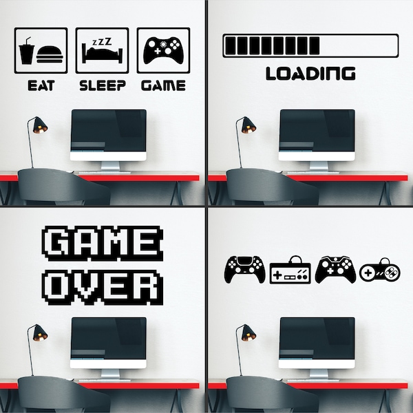 Personalised Gaming Zone Wall Decals – Custom Name Vinyl Stickers For Gamer Bedrooms & Rooms