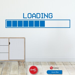 Loading Bar Wall Art Sticker Gaming Vinyl Decal for Kids Bedroom Wall ...