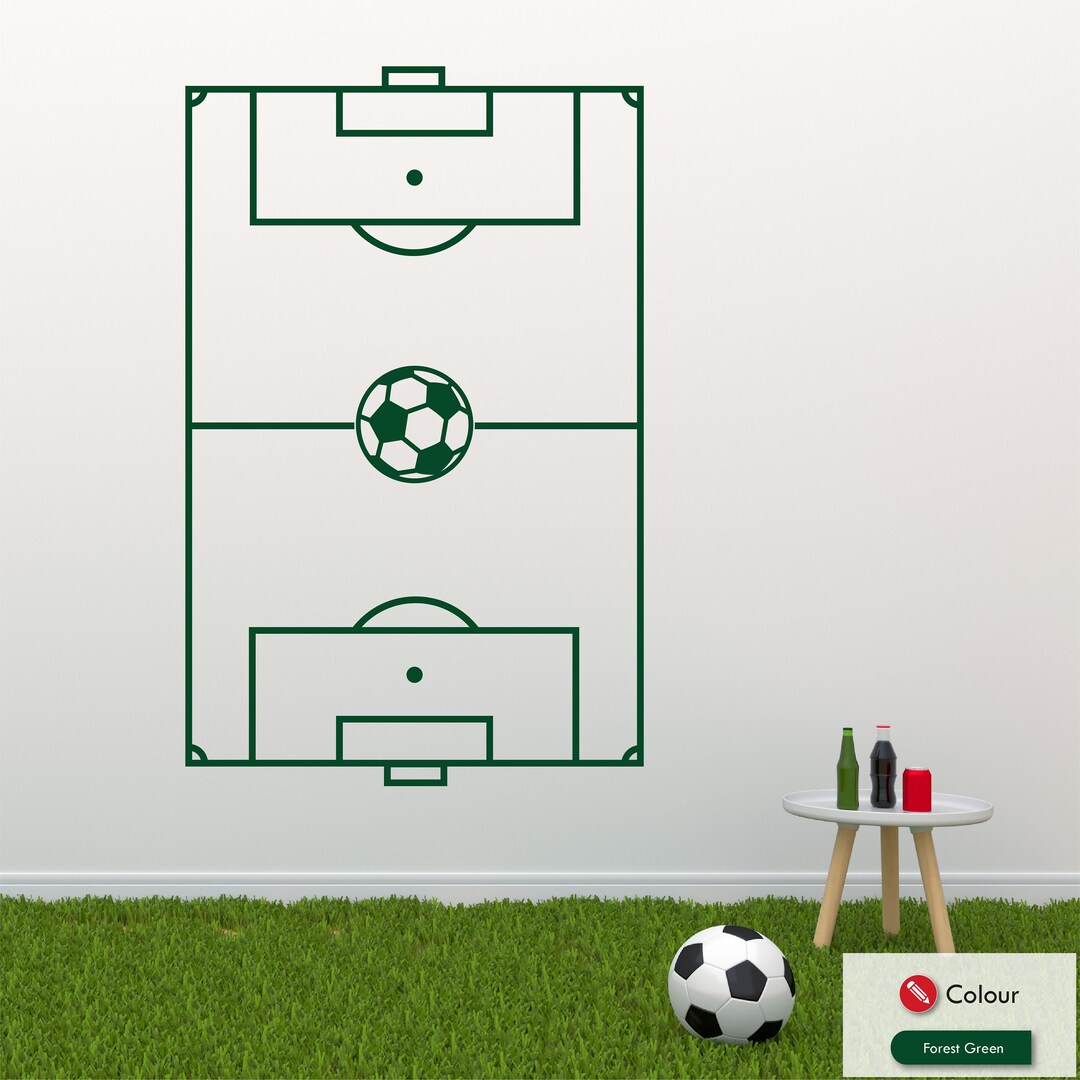 Football Pitch Wall Art Sticker Sports Soccer Bedroom Vinyl Decal Etsy UK