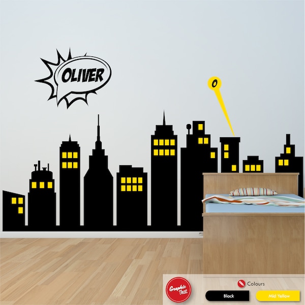 Superhero Wall Decal Etsy UK