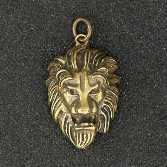 Creativity Chinese Old Solid Bronze Cool Lion Hea… - image 1