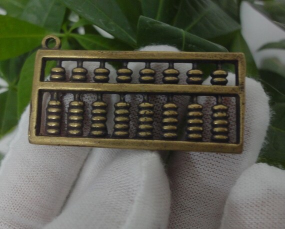 Creativity Chinese Retro Solid Brass Mini Abacus … - image 3