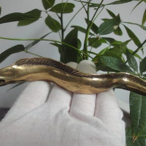 Vintage Solid Brass Hairtail Fish Figurine Statue Sculpture for Garden Decoration