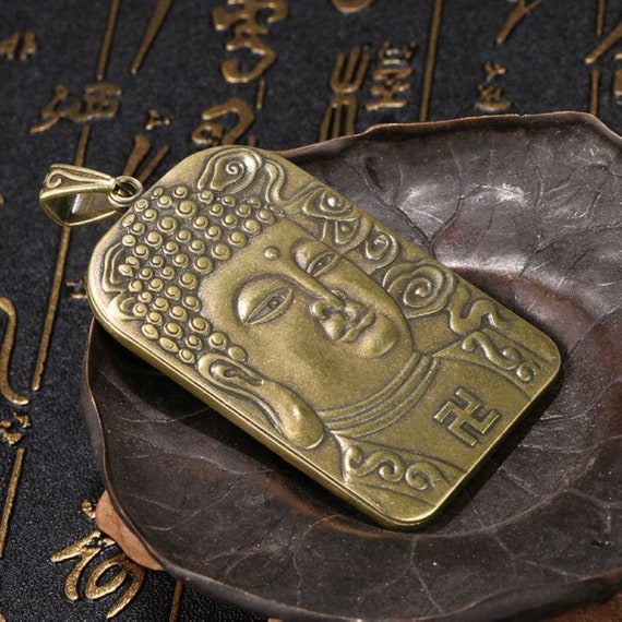 Vintage Chinese Old Solid Brass Sakyamuni Buddha … - image 2