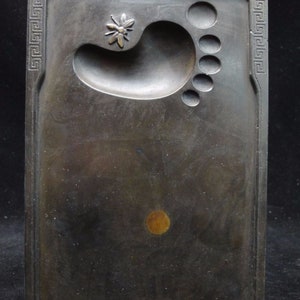 Heavy Old Chinese Inkstone Hand Carving Footmark Ink Stone Ink Slab with Ink Stick