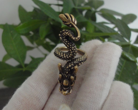 17mm Creative Antiqued Chinese Solid Brass Domine… - image 2