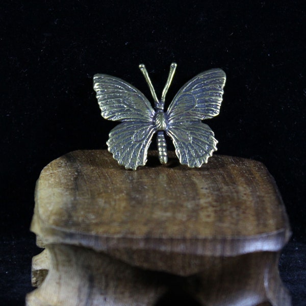 Vintage Butterfly Solid Brass Figurines Chinese Small Statue Insects Figurines