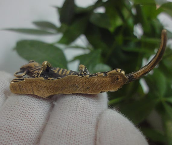 Creativity Chinese Old Solid Bronze Statue Lizard… - image 6