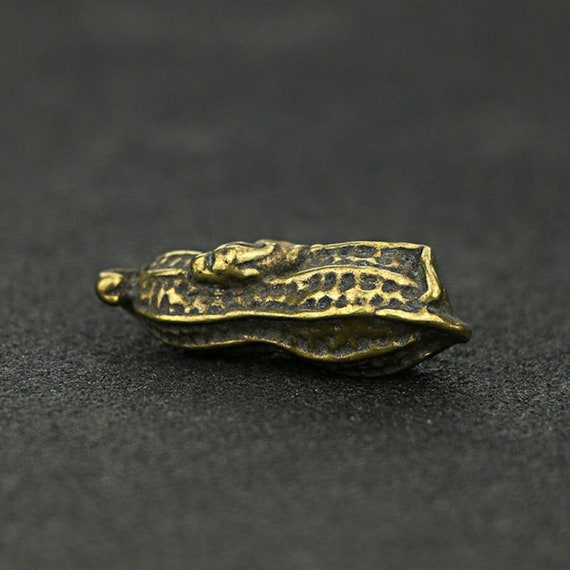 Creativity Chinese Old Solid Bronze Peanut Pendan… - image 4