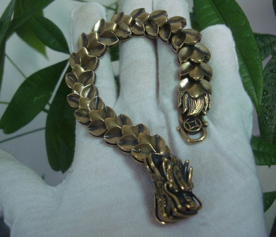 Creativity Antiqued Solid Brass Dragon Figurine S… - image 4