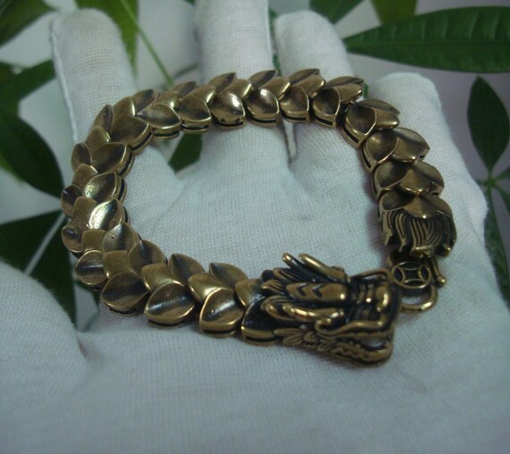 Creativity Antiqued Solid Brass Dragon Figurine S… - image 5