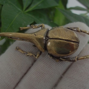 Vintage Chinese Solid Brass Insect Small Metal Statue Animal Figurines  Art Deco