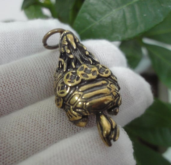 Creativity Chinese Old Solid Brass Dragon Turtle … - image 7
