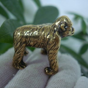Estatua de gorila de bronce macizo antiguo chino, escultura animal
