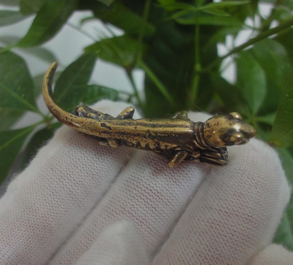 Creativity Chinese Old Solid Bronze Statue Lizard… - image 5