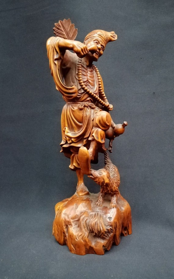 Exquisite Ancient Chinese Hand Carving Boxwood Etsy