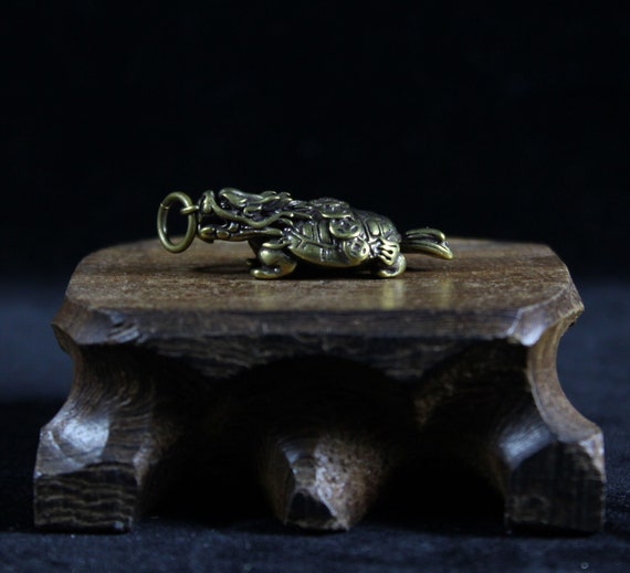 Creativity Chinese Old Solid Brass Statue Dragon … - image 3