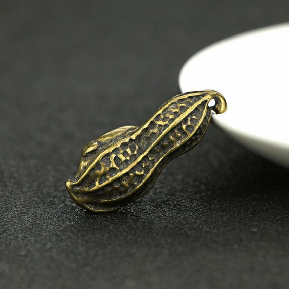 Creativity Chinese Old Solid Bronze Peanut Pendan… - image 3