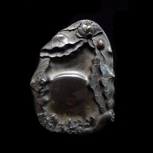Vintage Chinese Old Hand Carving Beautiful Lotus Ink Stone Ink Slab Marks with Ink Stick