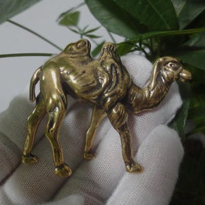 Altes chinesisches Solid Bronze Glücks Kamel Tier Figuren Statue Dekoration