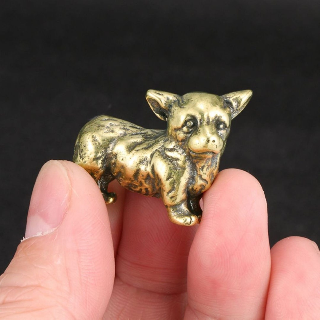 Old Chinese Solid Bronze Dog Zodiac Statue Figurines Etsy