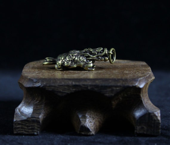 Creativity Chinese Old Solid Brass Statue Dragon … - image 2