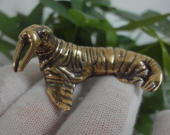 Retro Solid Bronze Walross Figur Statue Hausdekoration