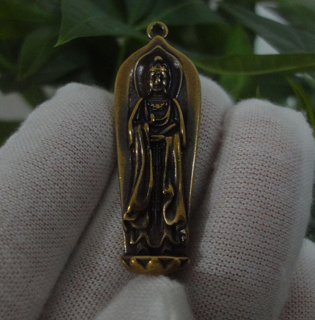 Buddhistische Halskette Bedeutung Halskette Buddha Anhänger 925 Silber Vergoldet Thailand Buddha Amulett