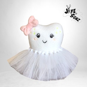 Zahnfee Plüsch mit Schleife + Tutu