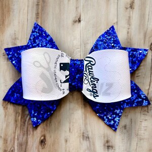 Baseball Hair Bow | Real Baseball Skin Hair Bow | Girls Hair Bow | Sports Hair Bow | Team Hair Bow | 4.5” Baseball Bow