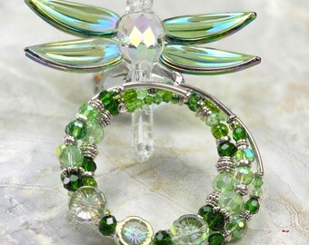 Green and silver, adjustable, 3-coil memory wire bracelet, custom orders available