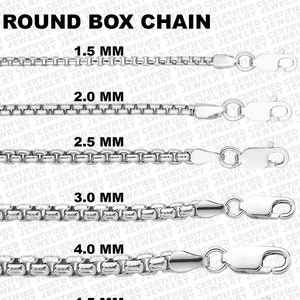Silver Round Box Chain, 925 Solid Silver Round Box Necklace,Italian Silver Necklace, 1.5mm,2mm,2.5mm,3mm,,4mm,4.5mm 5.5mm,Sale