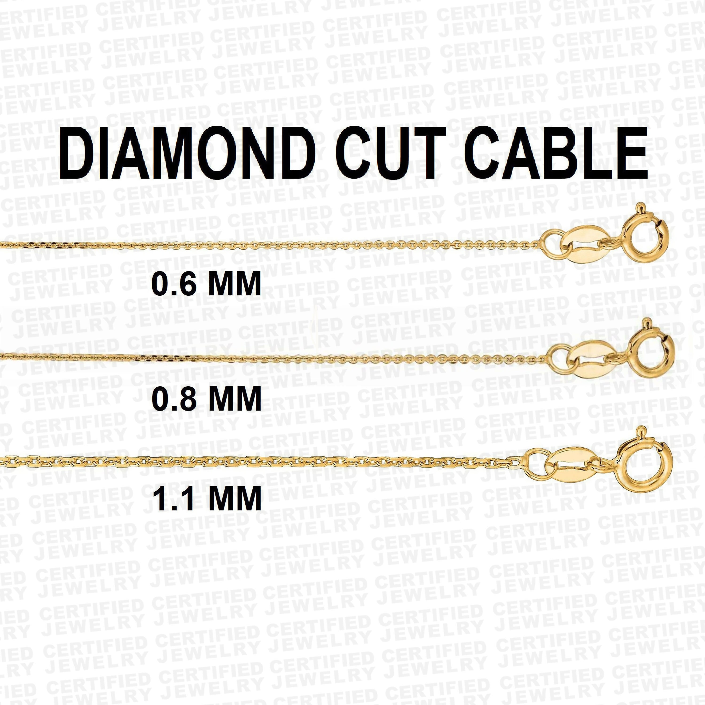 Diamond cut sale cable link chain
