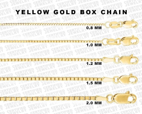 Solid gold store box chain