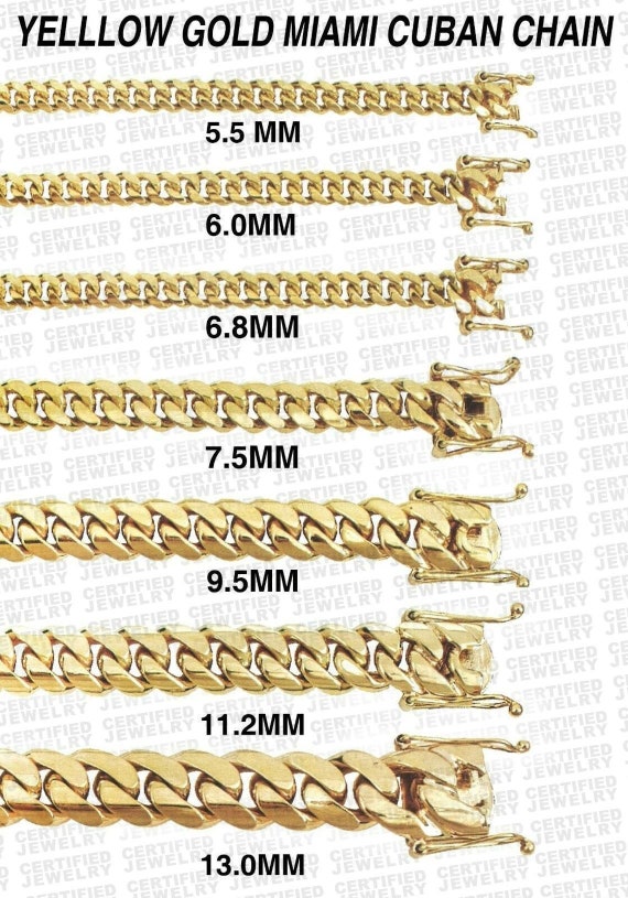 10k Yellow Gold Miami Cuban Chain 
