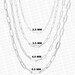 925 Italian Solid Sterling Silver Paperclip Necklace, Choker, Link Chain Necklace, Rectangle 14' to 24' inches, 2.5mm, 3.5mm, 4.0mm, 5.5mm,
