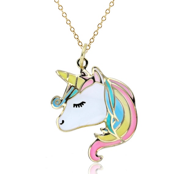 Unicorn Necklace White Lab-Created Opal Pendant Sterling Silver Chain –  Martinuzzi Accessories