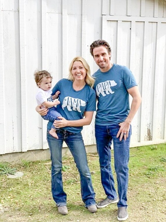 Mama Papa Bebe Oso A Juego Camisas De La Familia Mama Y Papa Etsy