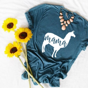 Mama Llama T Shirt | Funny Mom Shirt | Cute Mama Tee Shirt | Baby Shower Gift | Mother's Day Gift Idea | Mommy Shirt