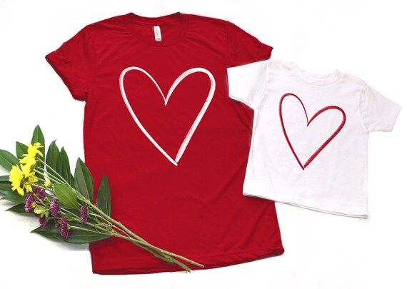 Hearts Mommy and Me Shirts Valentine s Day Shirts for Mom and Son or Daughter Matching Love Shirts Mama and Baby or Toddler Outfit Etsy Canada