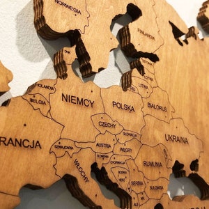 Carte Murale En Bois Carte En Bois Du Monde Rose Du Vent Etsy