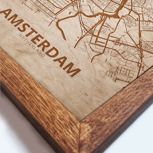 Carte d'Amsterdam, plan de la ville, gravure d'Amsterdam, Pays-Bas, topographie de la ville, carte d'Amsterdam, photo d'Amsterdam, carte artistique d'Amsterdam