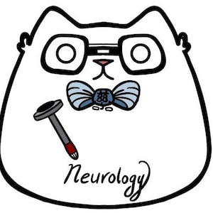 STICKERS: Neurology/neurologist cat MD