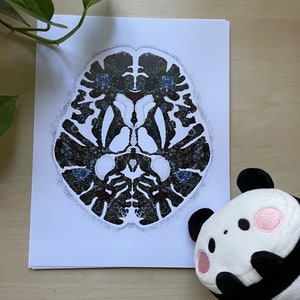 PRINTS: Multicolor neuroscience brain anatomy flowers