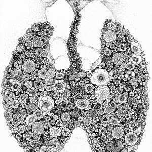 PRINTS: Anatomy Series Flowers Thyroid