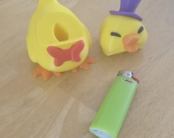 The magictastical backflipping rubber duck - flame holder container - Inspired by Hazbin Hotel Lucifer Duck