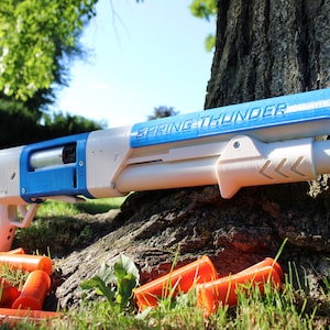 Spring Thunder - Model 6 Minty Blue Variant - Toy Foam Dart Blaster